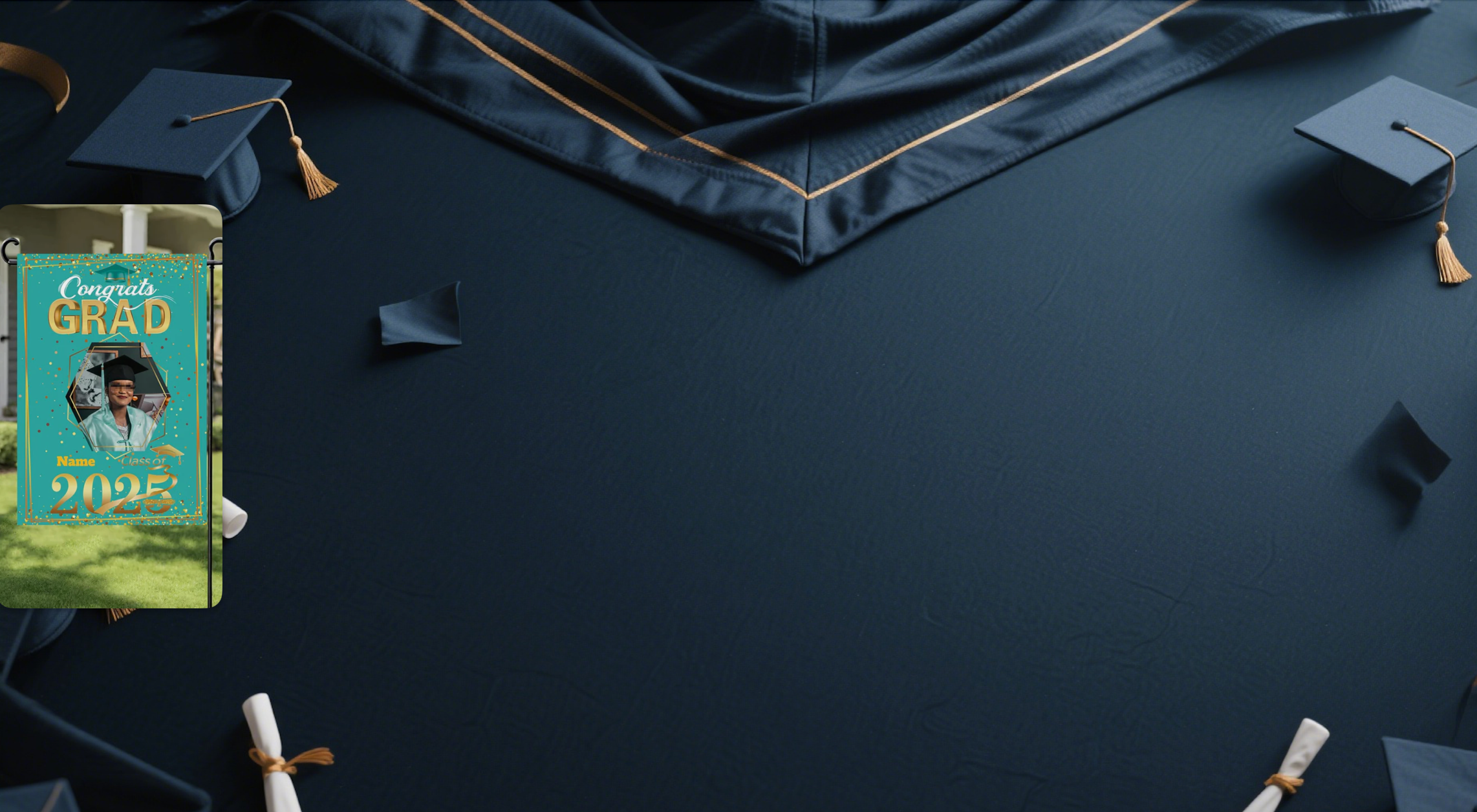 【UUBAO】Customizable Photo & Name 2025 Graduation Garden Flag: A Memorable Keepsake