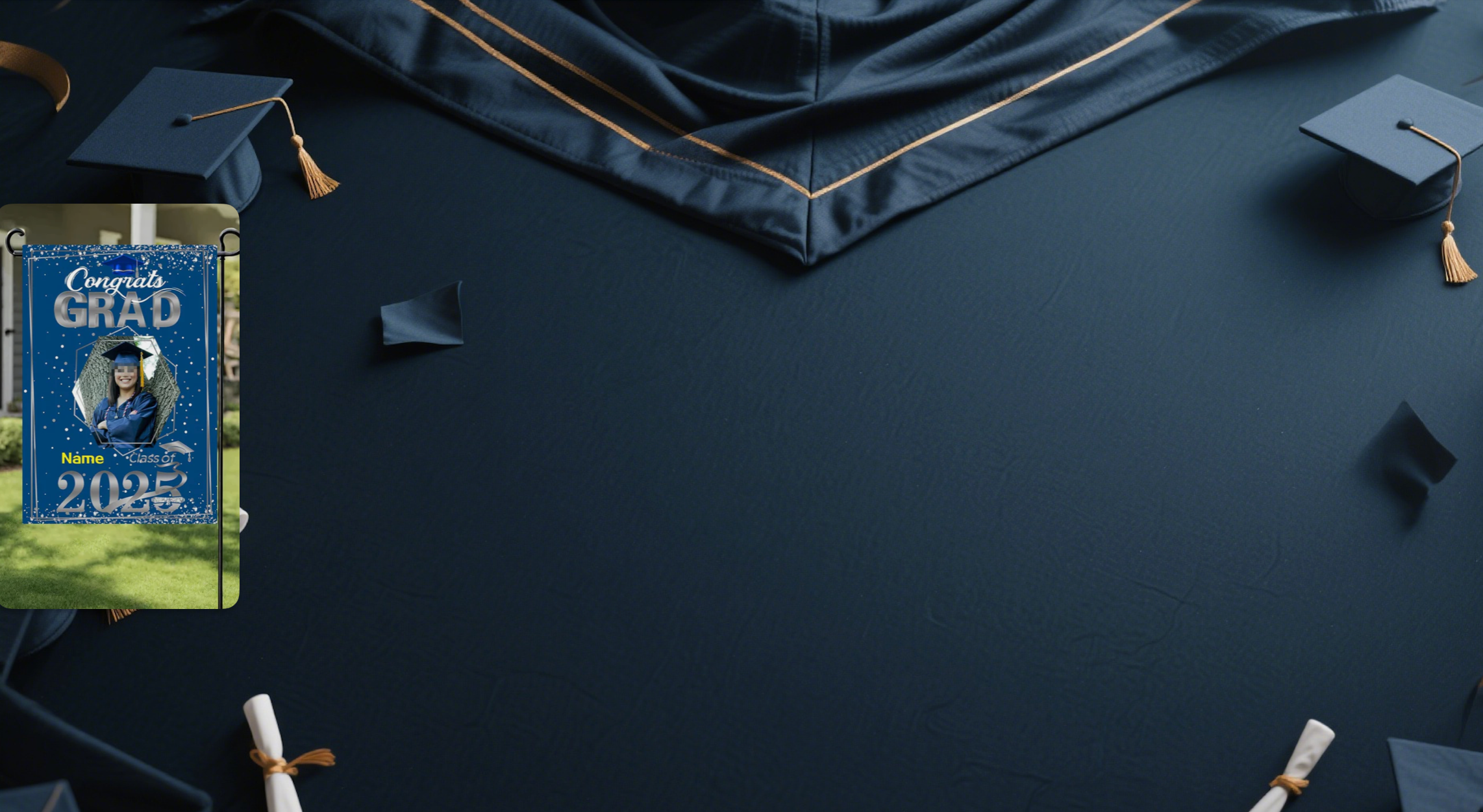 【UUBAO】Customizable Photo & Name Graduation Garden Flag for 2025: A Perfect Celebration!