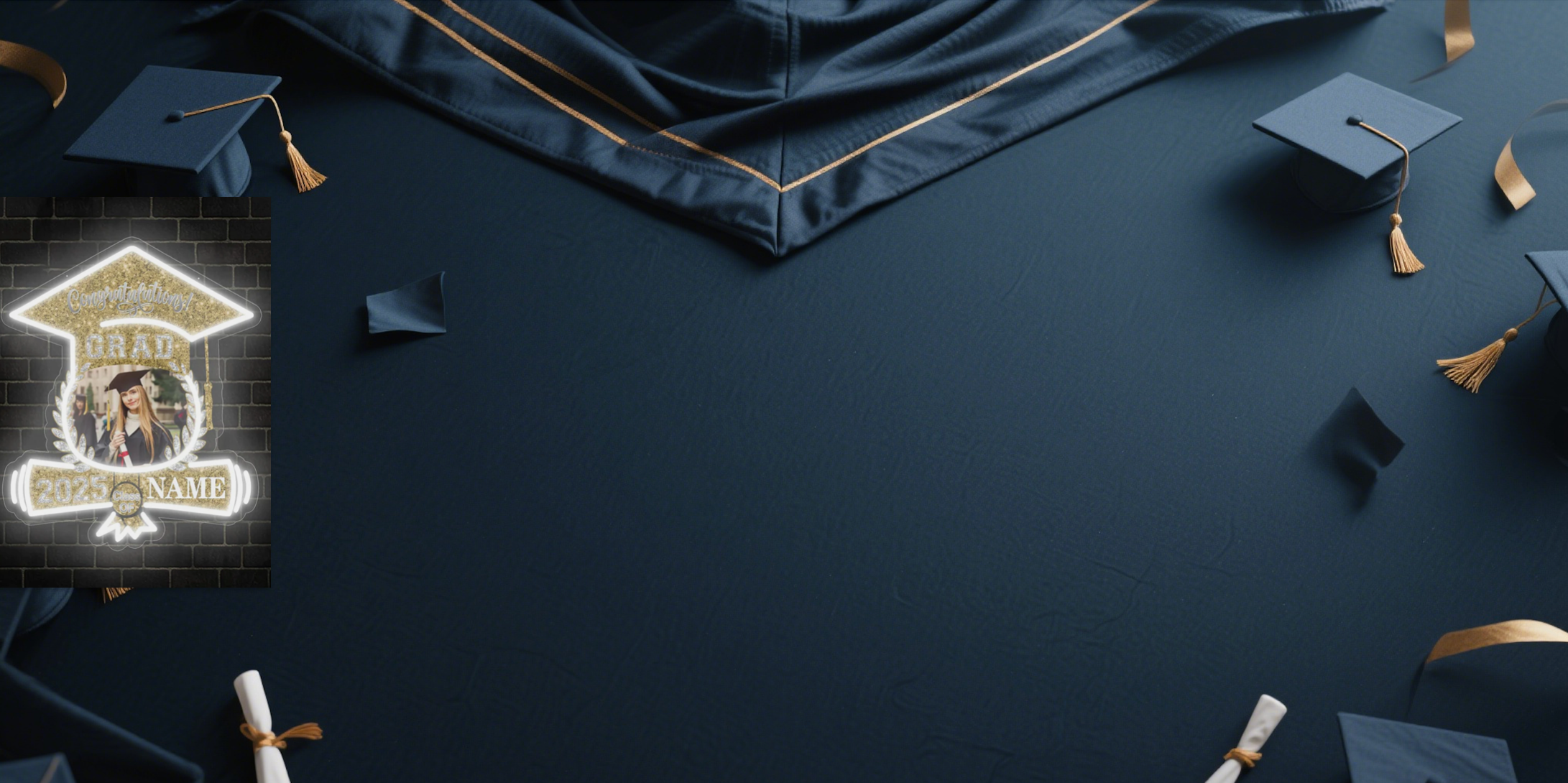 【UUBAO】2025 Graduation Neon Sign: Personalized with Photos and Names