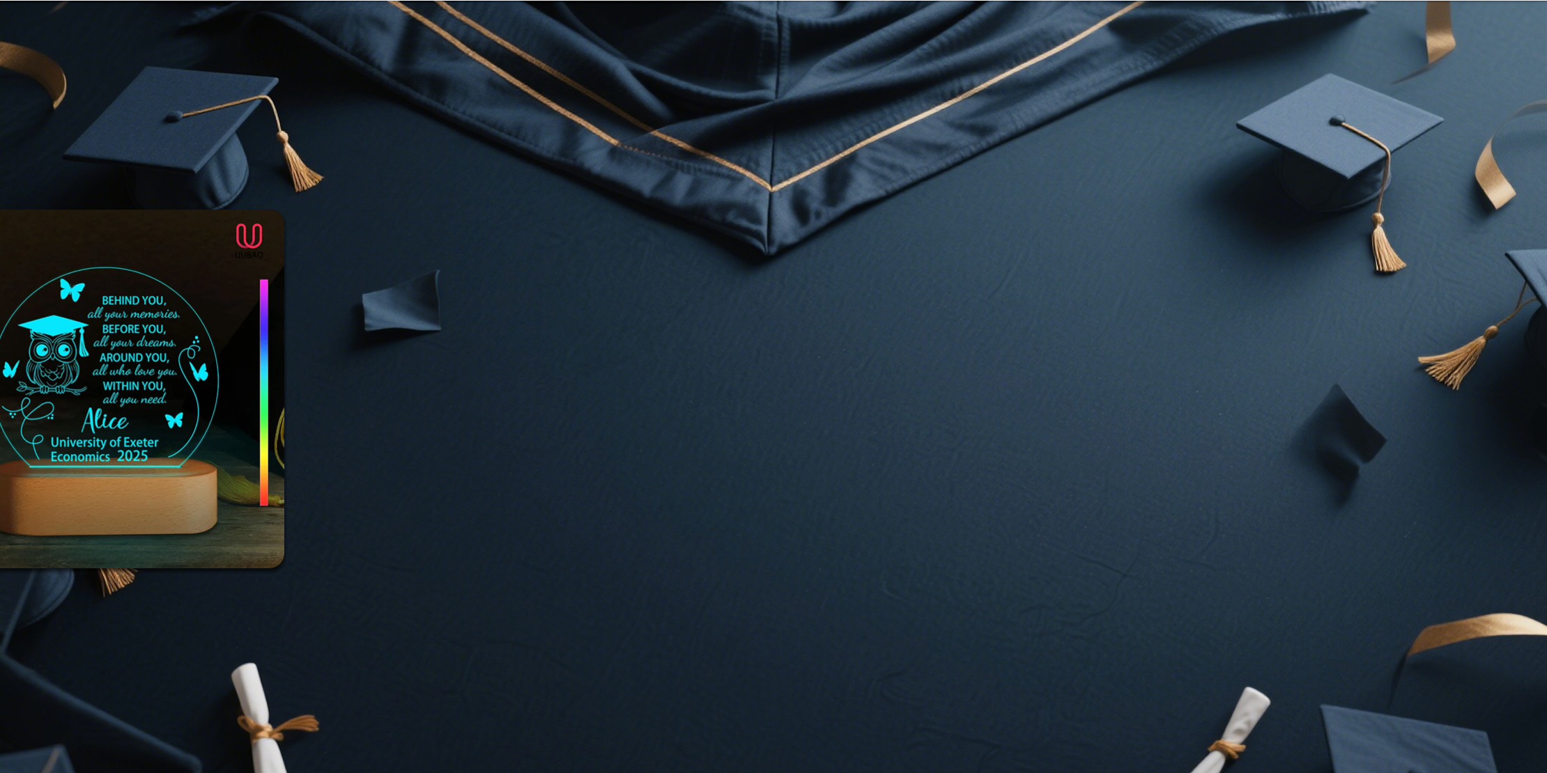 【UUBAO】2025 Graduation Personalized Night Light: Customize with Photos and Names!