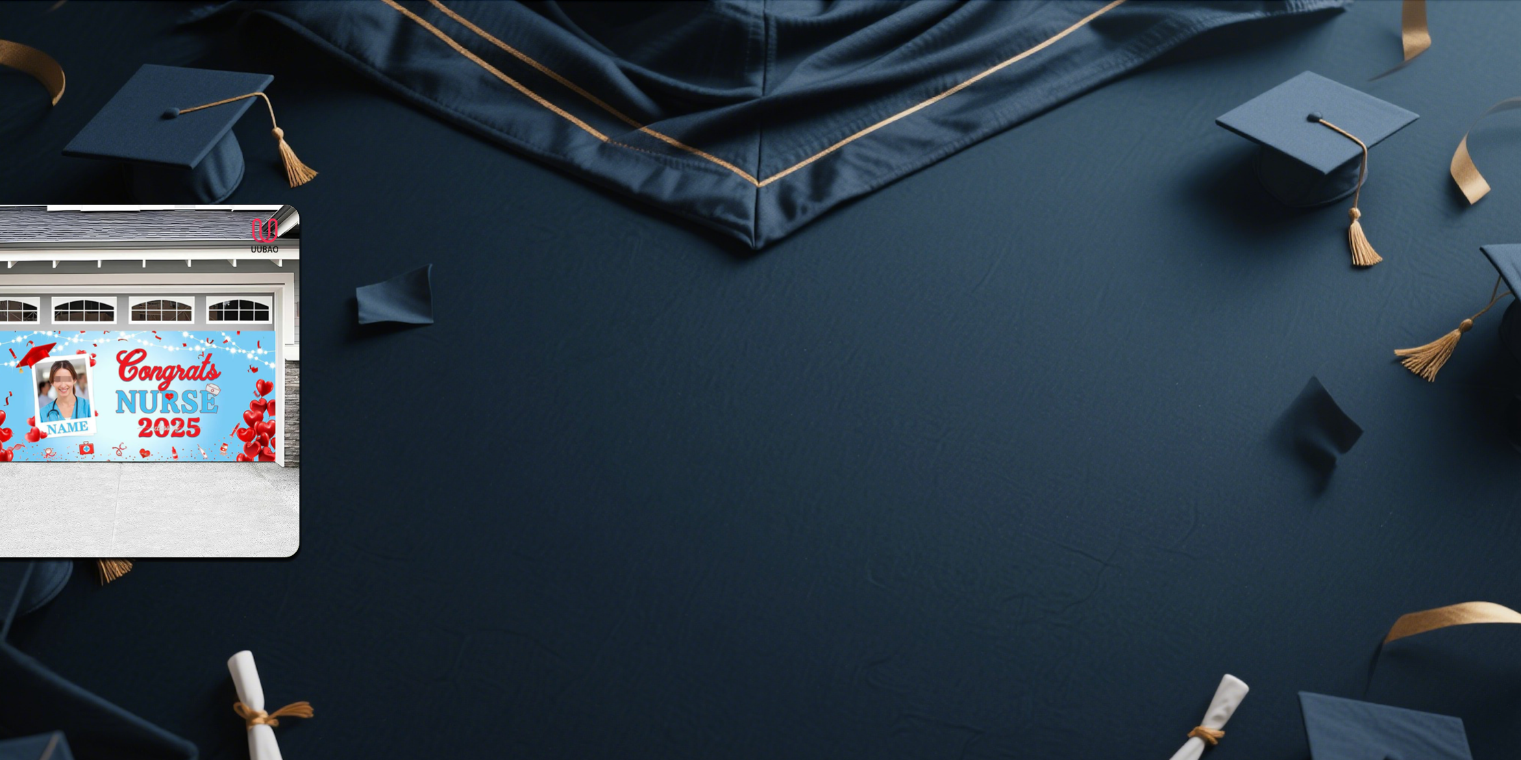 【UUBAO】Customizable 2025 Graduation Banners: Add Your Photos and Names for a Personalized Touch!