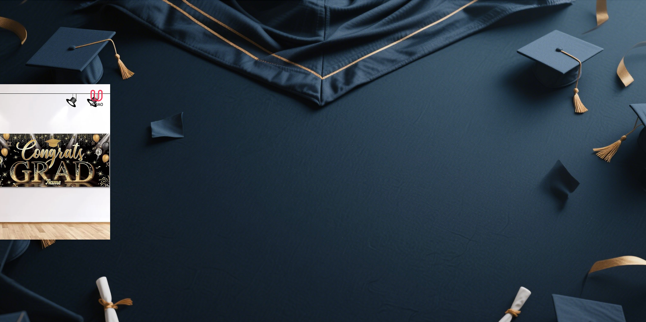 【UUBAO】Customizable Photos and Names: The Perfect 2025 Graduation Banner