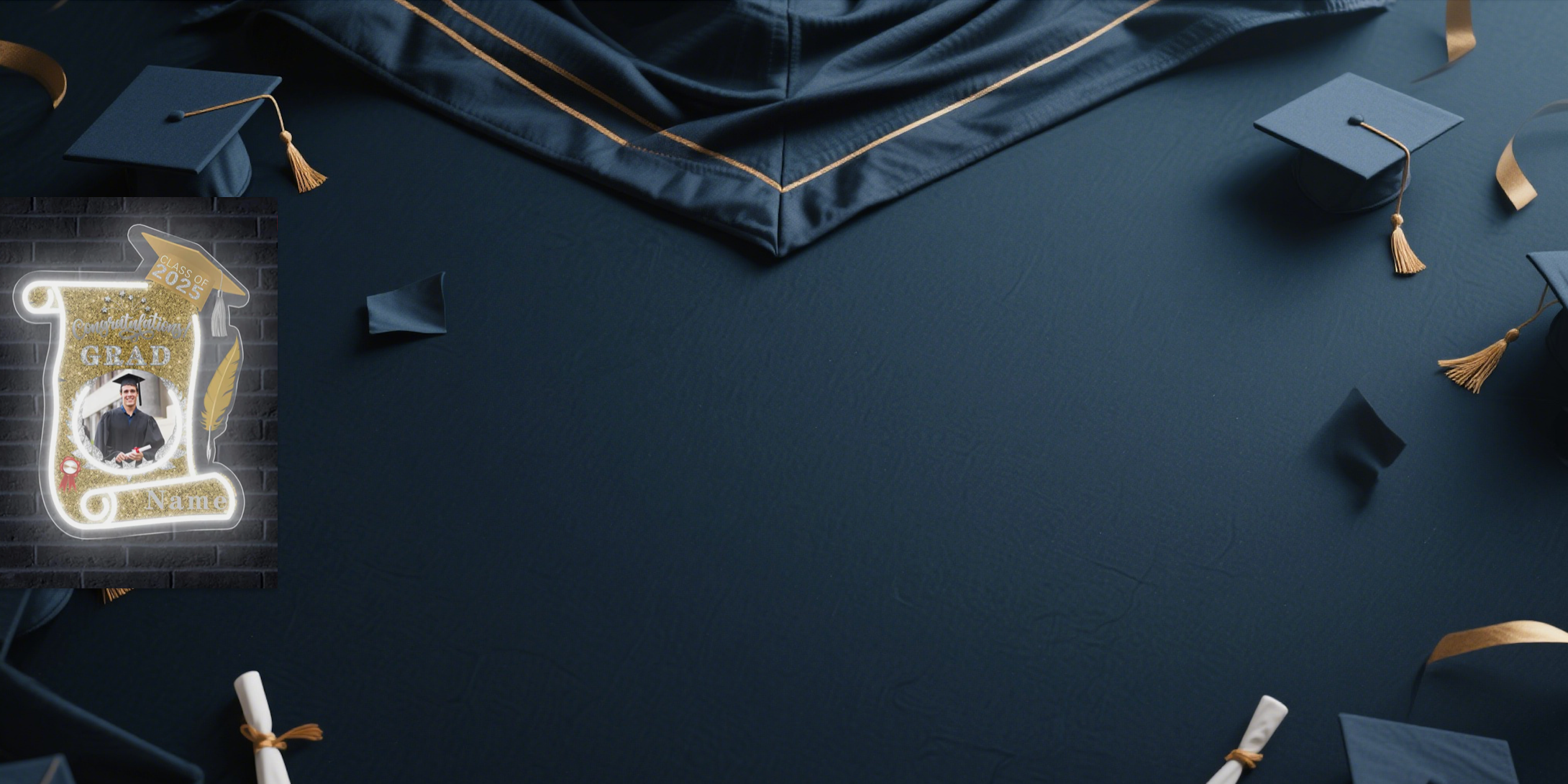 【UUBAO】Customizable Photo & Name 2025 Graduation LED Neon Sign: A Unique Keepsake