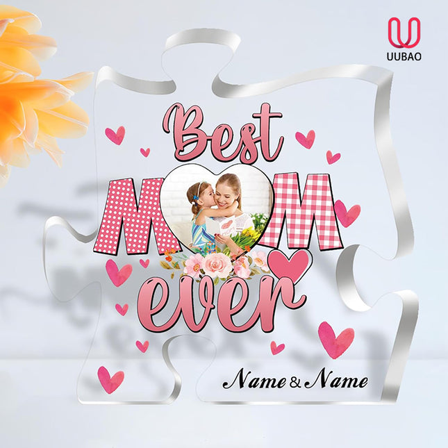 UUBAO Custom Mother‘s Day Personalized Acrylic Plaque with Photos Name Gifts for Mom (Puzzle)