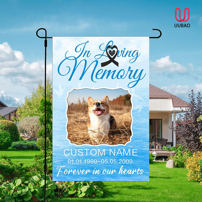 UUBAO Custom Memorial Pet Garden Flags Personalized Decorative Gifts for Dog/Cat Funerals