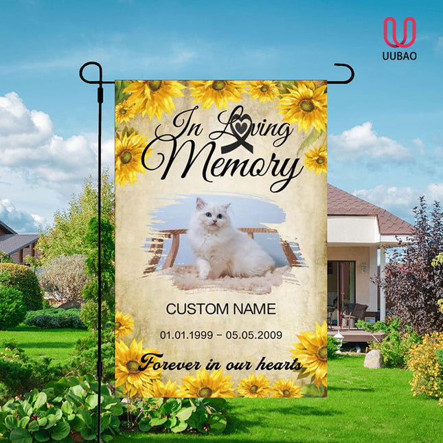 UUBAO Custom Memorial Pet Garden Flags Personalized Decorative Gifts for Dog/Cat Funerals