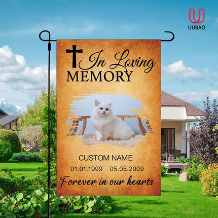 UUBAO Custom Memorial Pet Garden Flags Personalized Decorative Gifts for Dog/Cat Funerals