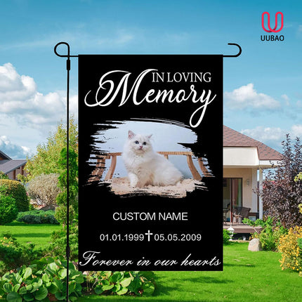 UUBAO Custom Memorial Pet Garden Flags Personalized Decorative Gifts for Dog/Cat Funerals