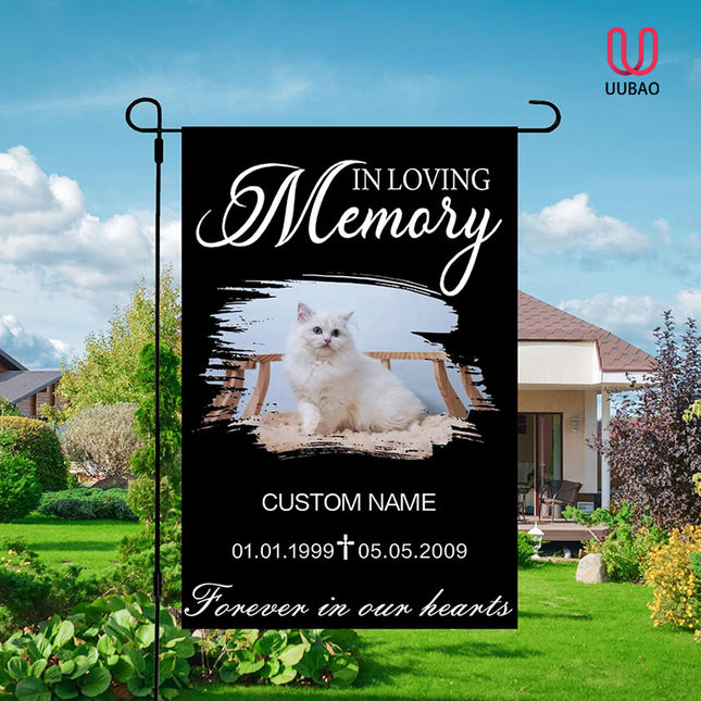 UUBAO Custom Memorial Pet Garden Flags Personalized Decorative Gifts for Dog/Cat Funerals