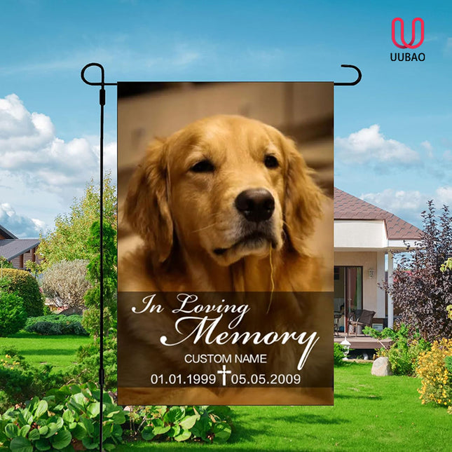 UUBAO Custom Memorial Pet Garden Flags Personalized Decorative Gifts for Dog/Cat Funerals