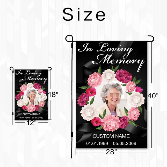 UUBAO Custom Memorial Funeral Flags - Personalized and Customized Burlap Flags for Memorial and Funeral Decoration