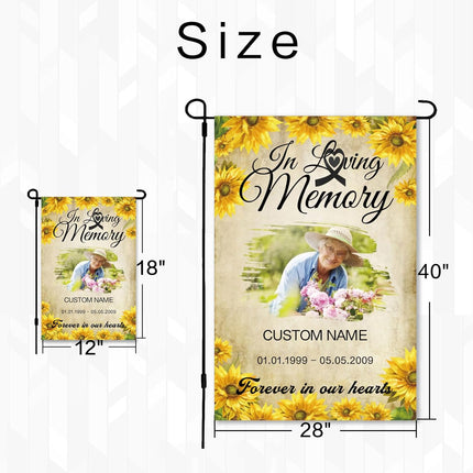 UUBAO Custom Memorial Funeral Flags - Personalized and Customized Burlap Flags for Memorial and Funeral Decoration