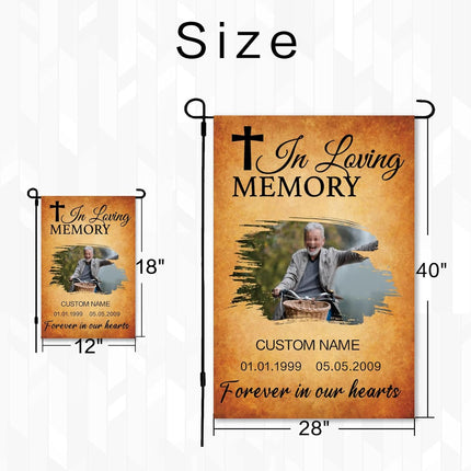 UUBAO Custom Memorial Funeral Flags - Personalized and Customized Burlap Flags for Memorial and Funeral Decoration