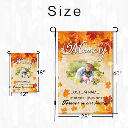 UUBAO Custom Memorial Funeral Flags - Personalized and Customized Burlap Flags for Memorial and Funeral Decoration