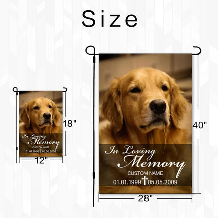 UUBAO Custom Memorial Pet Garden Flags Personalized Decorative Gifts for Dog/Cat Funerals