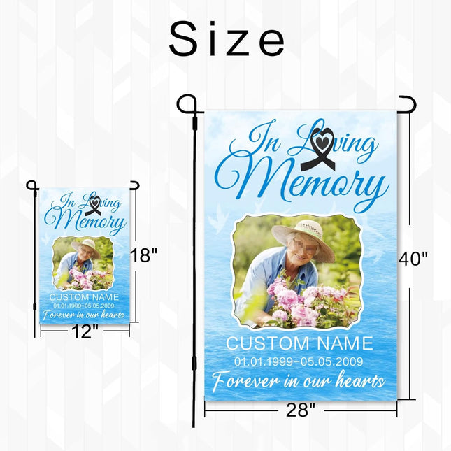 UUBAO Custom Memorial Funeral Flags - Personalized and Customized Burlap Flags for Memorial and Funeral Decoration