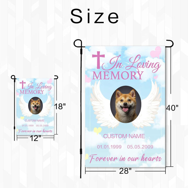 UUBAO Custom Memorial Pet Garden Flags Personalized Decorative Gifts for Dog/Cat Funerals