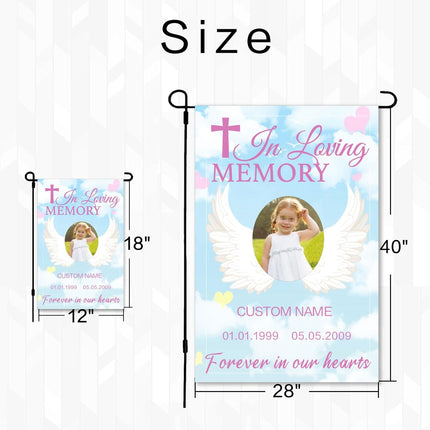 UUBAO Custom Memorial Funeral Flags - Personalized and Customized Burlap Flags for Memorial and Funeral Decoration