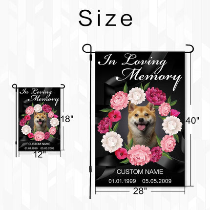 UUBAO Custom Memorial Pet Garden Flags Personalized Decorative Gifts for Dog/Cat Funerals
