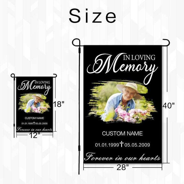 UUBAO Custom Memorial Funeral Flags - Personalized and Customized Burlap Flags for Memorial and Funeral Decoration