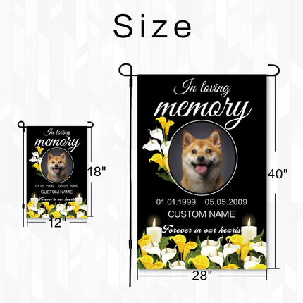 UUBAO Custom Memorial Pet Garden Flags Personalized Decorative Gifts for Dog/Cat Funerals