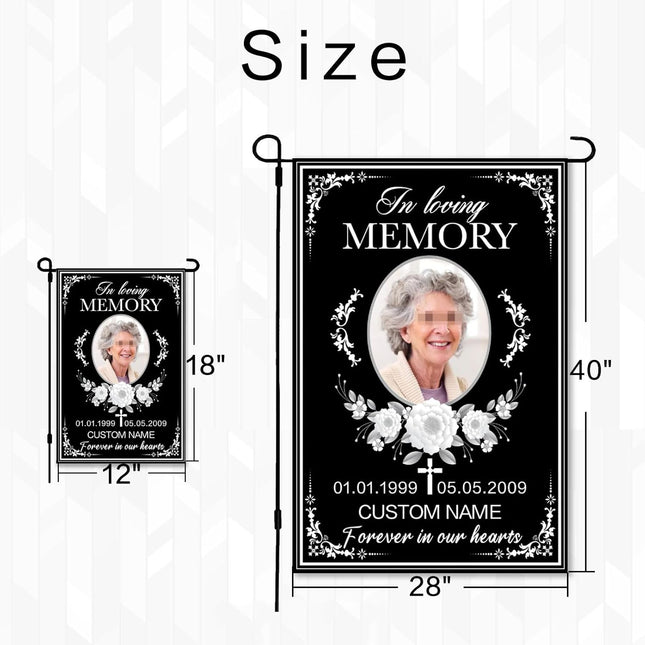 UUBAO Custom Memorial Funeral Flags - Personalized and Customized Burlap Flags for Memorial and Funeral Decoration