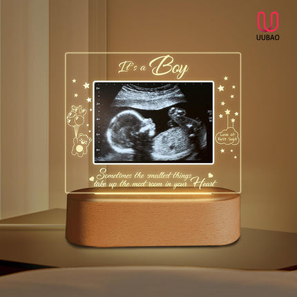 UUBAO Custom Ultrasound Picture Mother's Day Night Light Gift Pregnancy Announcements Ideas Personalized Sonogram Photo Pregnancy Gift