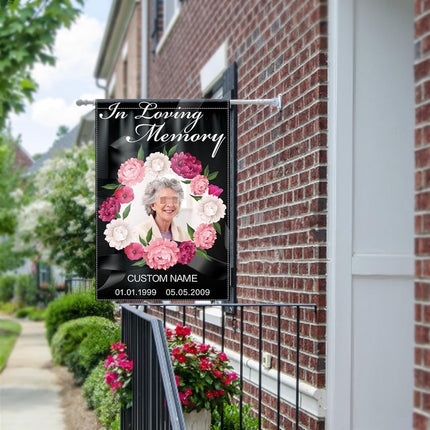 UUBAO Custom Memorial Funeral Flags - Personalized and Customized Burlap Flags for Memorial and Funeral Decoration