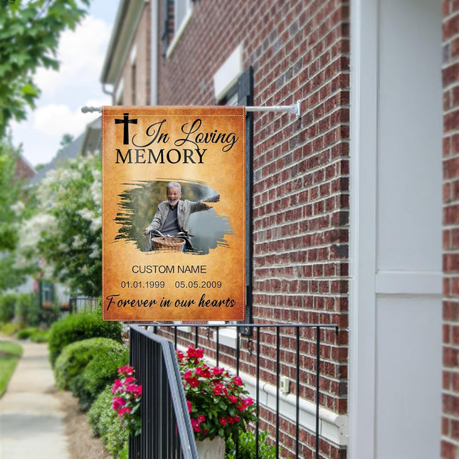 UUBAO Custom Memorial Funeral Flags - Personalized and Customized Burlap Flags for Memorial and Funeral Decoration