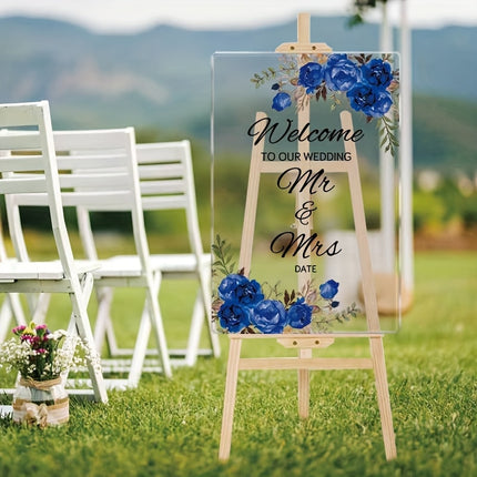 UUBAO Custom Welcome Wedding Sign with Name Personalized Acrylic Decoration for Ceremony Lawn Wedding Party Outdoor Indoor