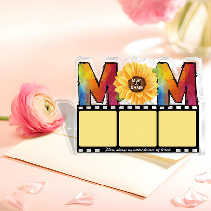 UUBAO Custom Mother’s Day Personalized Acrylic Plaque with Photos Name Gifts for Mom (Film)