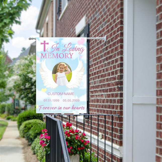 UUBAO Custom Memorial Funeral Flags - Personalized and Customized Burlap Flags for Memorial and Funeral Decoration