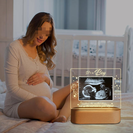 UUBAO Custom Ultrasound Picture Mother's Day Night Light Gift Pregnancy Announcements Ideas Personalized Sonogram Photo Pregnancy Gift