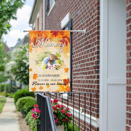 UUBAO Custom Memorial Funeral Flags - Personalized and Customized Burlap Flags for Memorial and Funeral Decoration