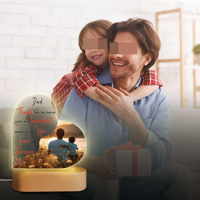 UUBAO Customized Acrylic Night Light Gifts Personalized Father's Day Gifts Acrylic LED Gifts for Dad