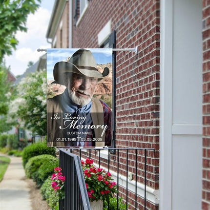 UUBAO Custom Memorial Funeral Flags - Personalized and Customized Burlap Flags for Memorial and Funeral Decoration