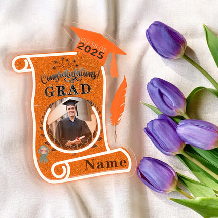 UUBAO Custom Graduation Gift LED Neon Signs Class of 2025 Personalized Photo Congrats Grad USB Powered (Orange)