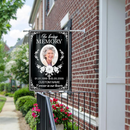 UUBAO Custom Memorial Funeral Flags - Personalized and Customized Burlap Flags for Memorial and Funeral Decoration