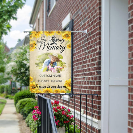 UUBAO Custom Memorial Funeral Flags - Personalized and Customized Burlap Flags for Memorial and Funeral Decoration