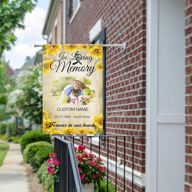 UUBAO Custom Memorial Funeral Flags - Personalized and Customized Burlap Flags for Memorial and Funeral Decoration