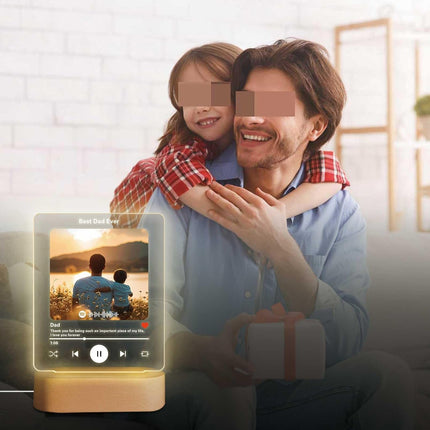 UUBAO Customized Acrylic LED Night Light Lamp Personalized Father's Day Gifts Custom Photo Gifts for Dad