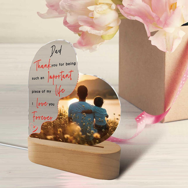 UUBAO Customized Acrylic Night Light Gifts Personalized Father's Day Gifts Acrylic LED Gifts for Dad