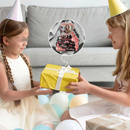 UUBAO Custom Happy Birthday Acrylic Plaque Desktop with Photo Personalized  Birthday Gift Ideas Keepsake Paperweight Sign(Pink)