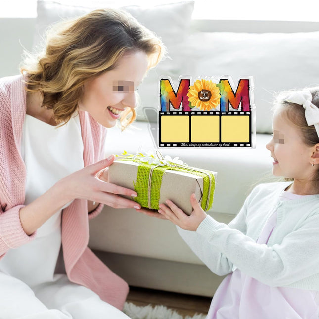 UUBAO Custom Mother’s Day Personalized Acrylic Plaque with Photos Name Gifts for Mom (Film)