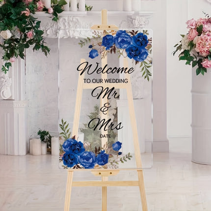 UUBAO Custom Welcome Wedding Sign with Name Personalized Acrylic Decoration for Ceremony Lawn Wedding Party Outdoor Indoor