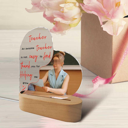 UUBAO Customized Acrylic Night Light Gifts Personalized Lamp Anniversary Custom Photo Gifts for Teacher