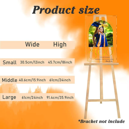 UUBAO Customized Welcome Sign for Graduation Party Personalized Acrylic Sign with Photo Name Class of 2025 Graduation Decor(Arch)