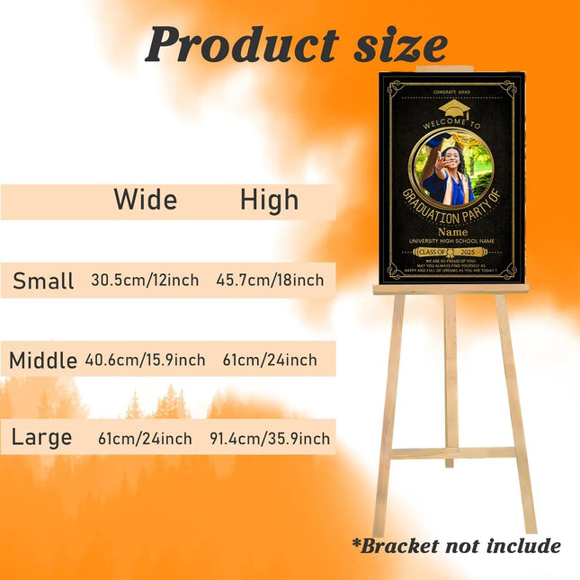 UUBAO Customized Welcome Sign for Graduation Party Personalized Acrylic Sign with Photo Name Class of 2025 Graduation Decor(Book)
