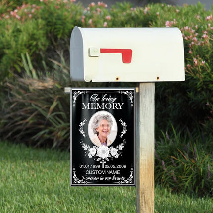 UUBAO Custom Memorial Funeral Flags - Personalized and Customized Burlap Flags for Memorial and Funeral Decoration