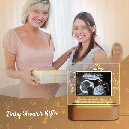 UUBAO Custom Ultrasound Picture Mother's Day Night Light Gift Pregnancy Announcements Ideas Personalized Sonogram Photo Pregnancy Gift